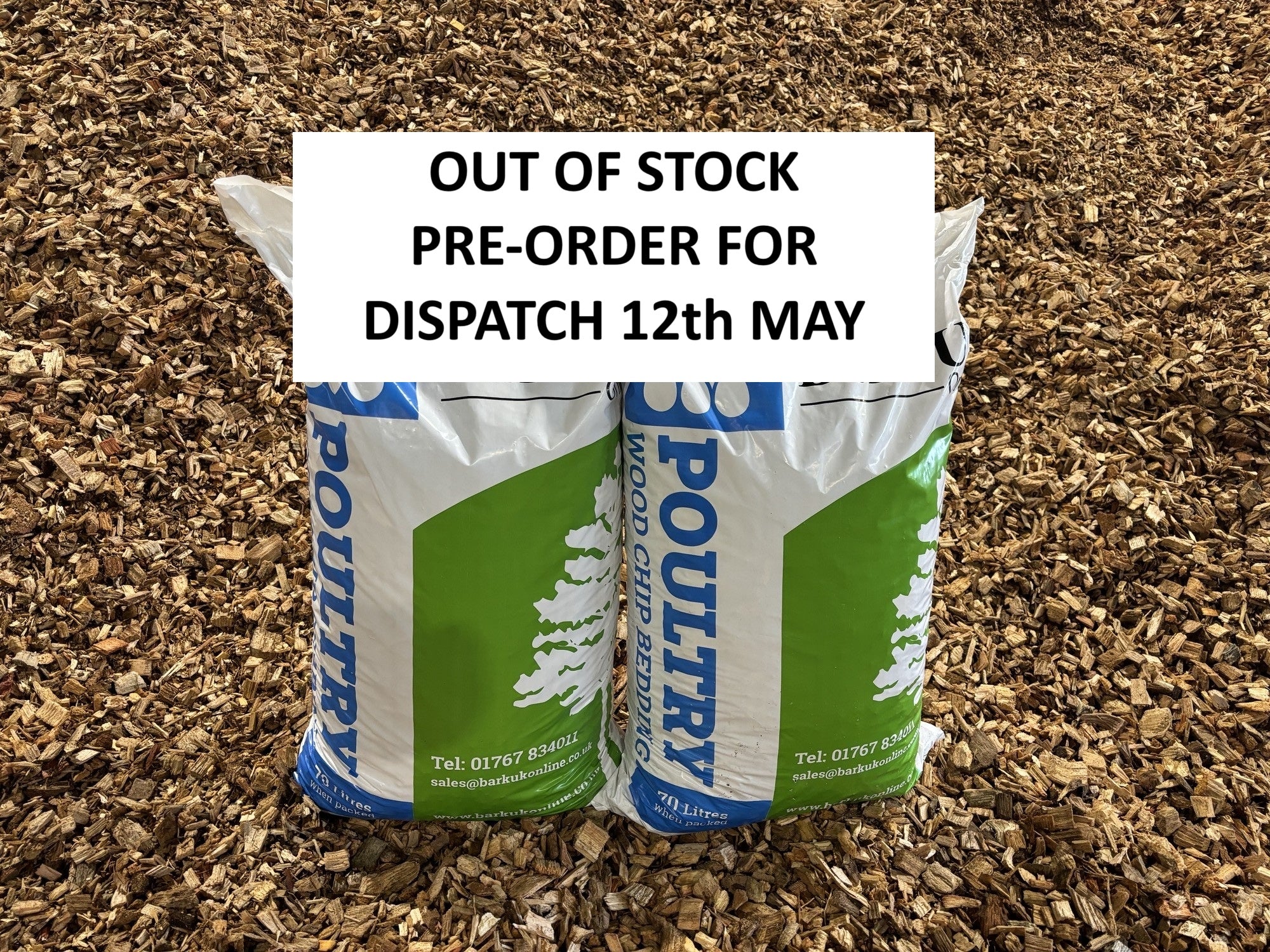Chicken Run Wood Chips 70L bags