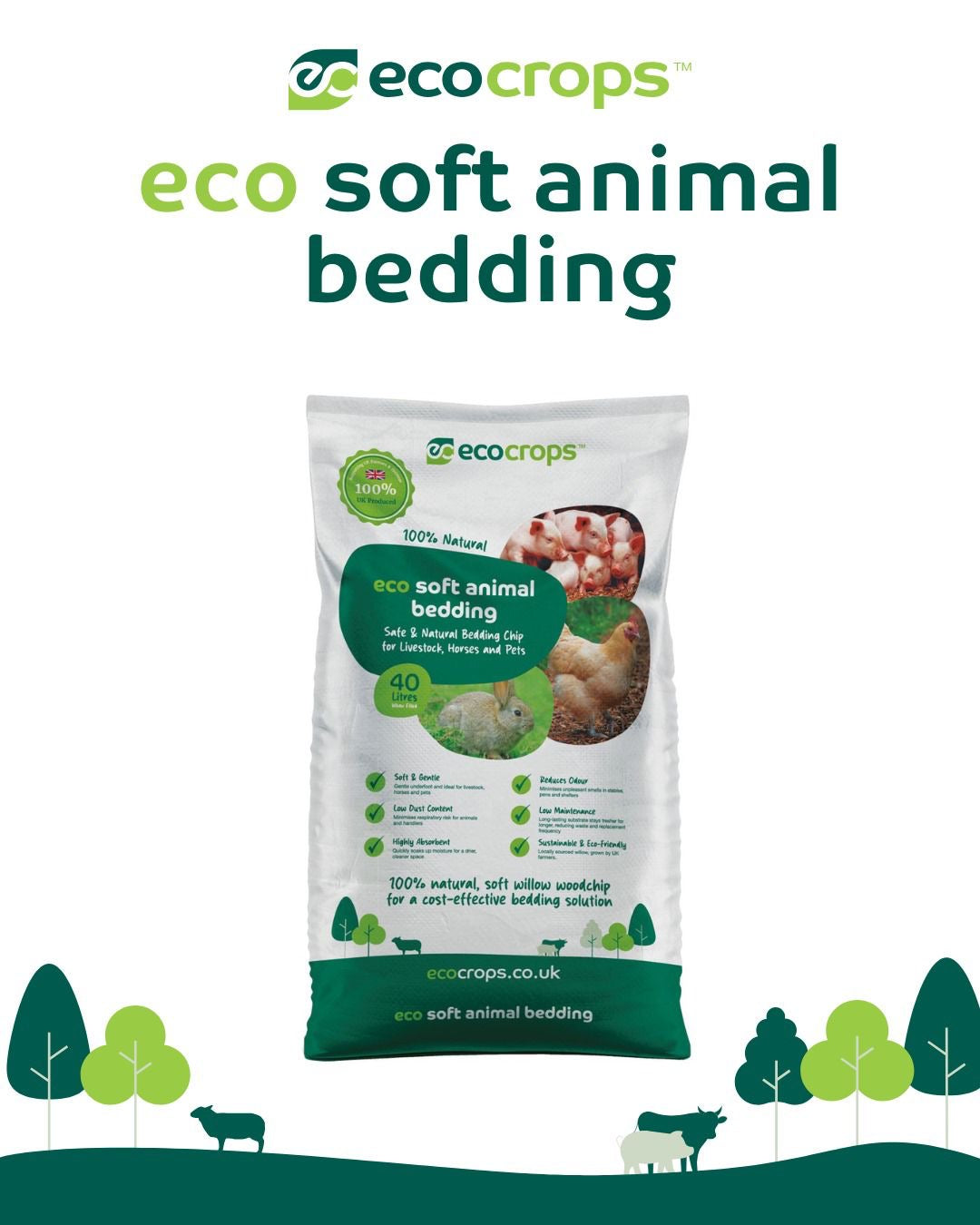 Eco Soft Animal Bedding 40L bags